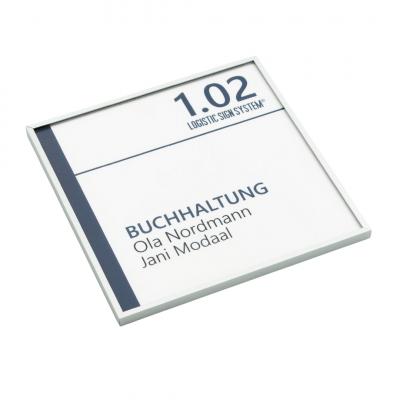 Tuerschild Tenuis 120 mm  Aluminium Acryl ohne bohren
